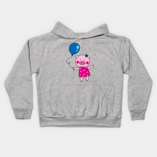 cute piggy girl Kids Hoodie